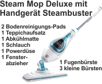 Um mehr zu Für Kleingärtner Steam Mop Deluxe mit Handgerät Steambuster zu erfahren, hier anklicken.